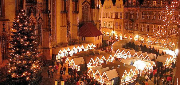 Weihnachtliche Altstadt Münster © Presseamt Münster/