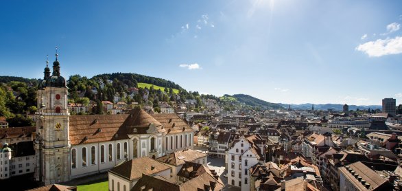 Blick über den Stiftsbezirk St. Gallen © ST.GALLEN-BODENSEE TOURISMUS