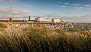 Blick über den Strand von Borkum © Wirtschaftsbetriebe der Stadt NSHB Borkum