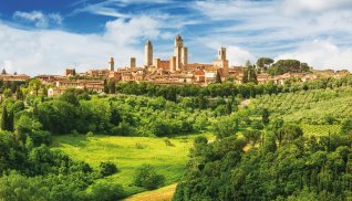 San Gimignano  - umbgeben von Weinbergen © rastislav sedlak-fotolia.com