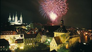 Silvesterfeuerwerk über Bamberg © Archiv des BAMBERG Tourismus & Kongress Service